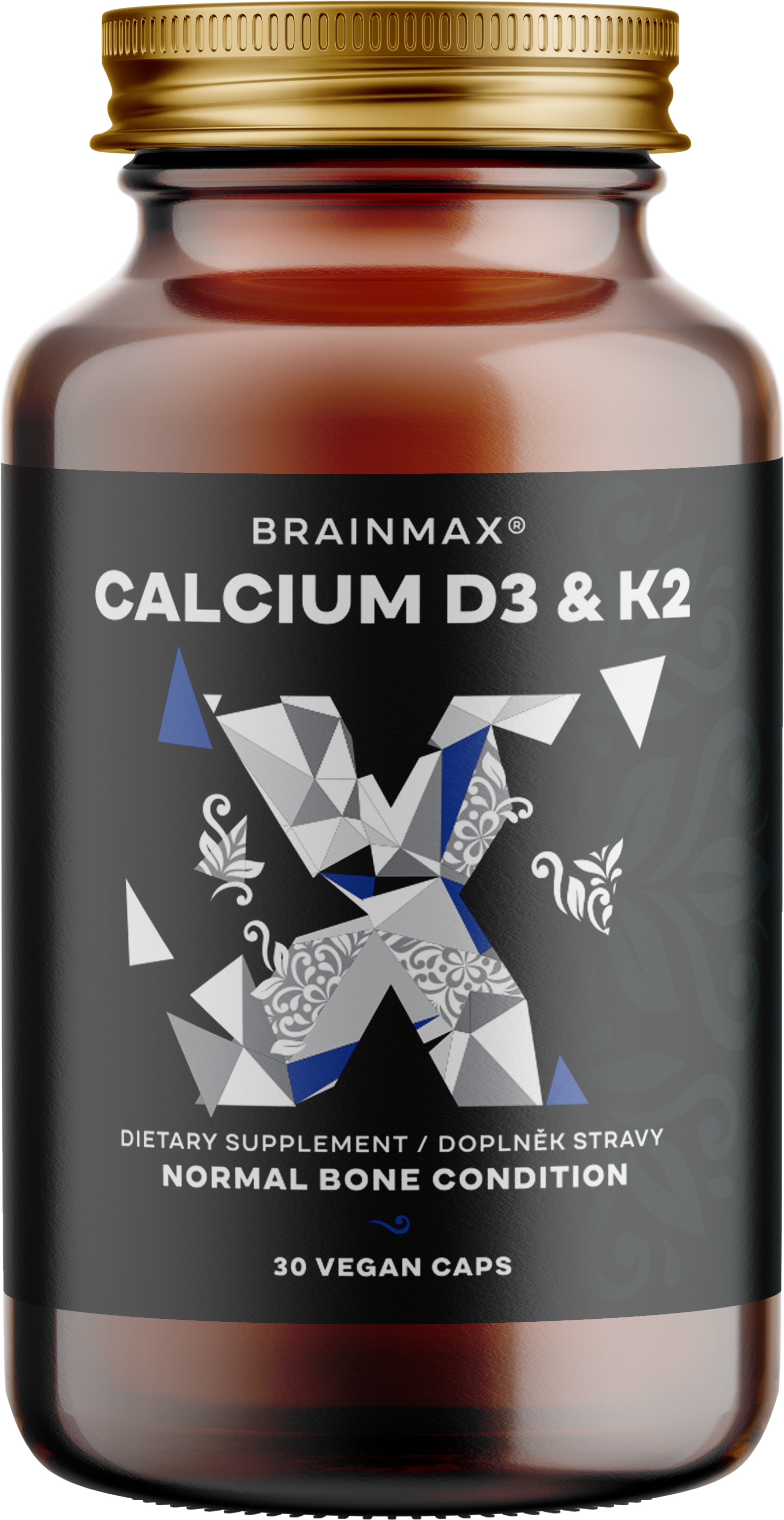 BrainMax Vápnik s vitamínom D3 & K2 30 kapsúl