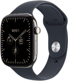 Apple Watch Series 12 GPS + Cellular 42mm puzdro Natural Titanium s tmavomodrým športovým remienkom - M/L