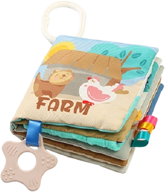BabyOno Knižka senzorická Farm 0m+