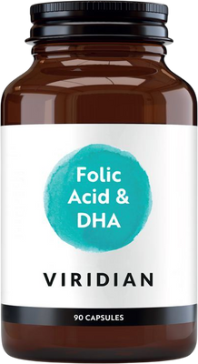 Viridian Folic Acid with DHA 90 kapsúl