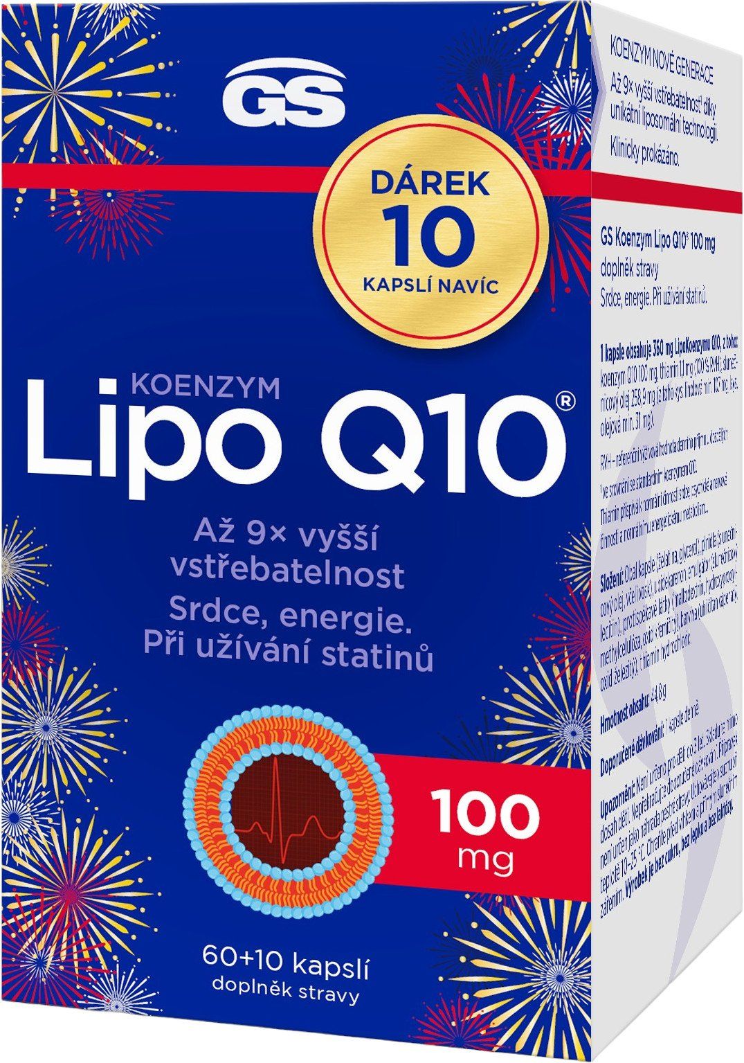 GS Koenzým Lipo Q10 100 mg 70 kapsúl