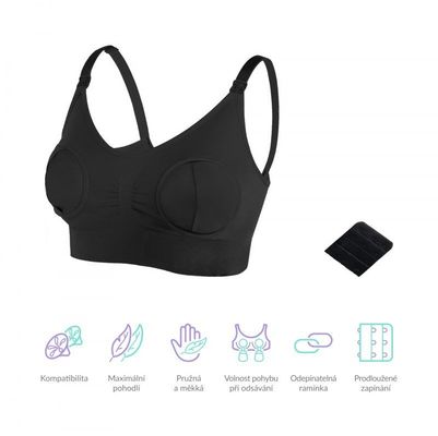 TrueLife Nutrio Bra XL Dojčiacia podprsenka s uchytením k odsávačke mlieka