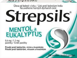 Strepsils Mentol a Eukalyptus 24 pastiliek