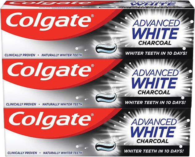 Colgate Advanced White Charcoal Zubná pasta 3 x 75 ml