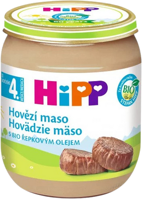 HiPP Príkrm BIO Hovädzie mäso - pyré 125 g