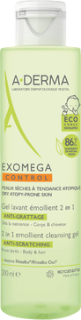 A-Derma Exomega Control zvláčňujúci umývací gél 2v1 200 ml