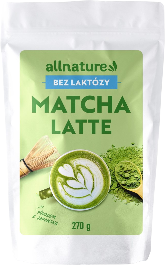 Allnature Matcha latte bez laktózy 270 g