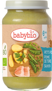 Babybio Bio hrášok a zemiaky s lososom 200 g