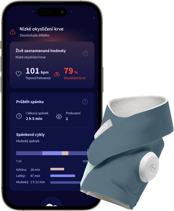 Owlet Ponožka inteligentná Dream Sock - tmavomodrá