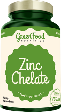 GreenFood Nutrition Zinok Chelát 60 kapsúl