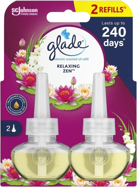 Glade Electric Relaxing Zen náplň do osviežovača vzduchu 2 x 20 ml