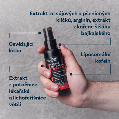 Lobey Kofeínové tonikum proti padaniam vlasov pre mužov 90 ml
