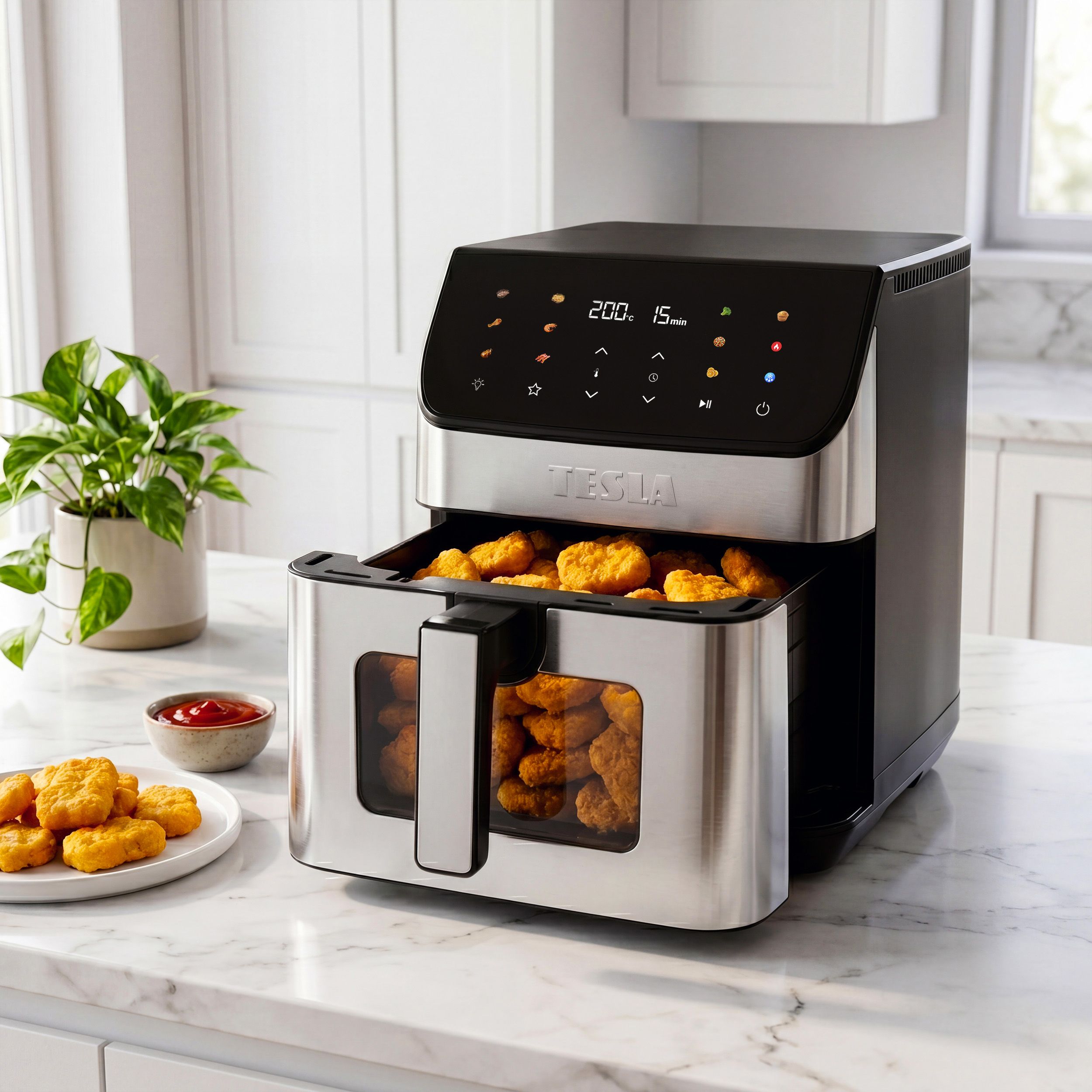 Tesla AirCook DualHeat QD65 XXL - multifunkčná duálna digitálna teplovzdušná fritéza