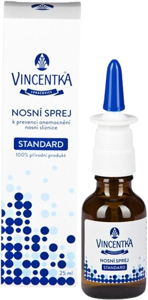 Vincentka Nosový sprej STANDARD hypotonický. 25 ml