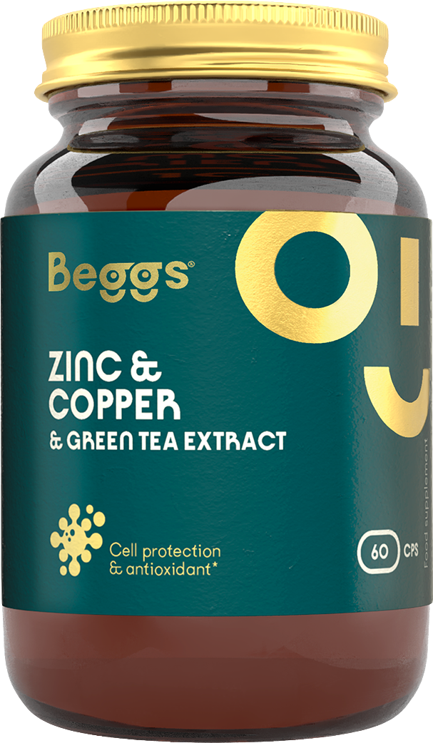 Beggs Zinc + Copper + Green tea extract 60 kapsúl
