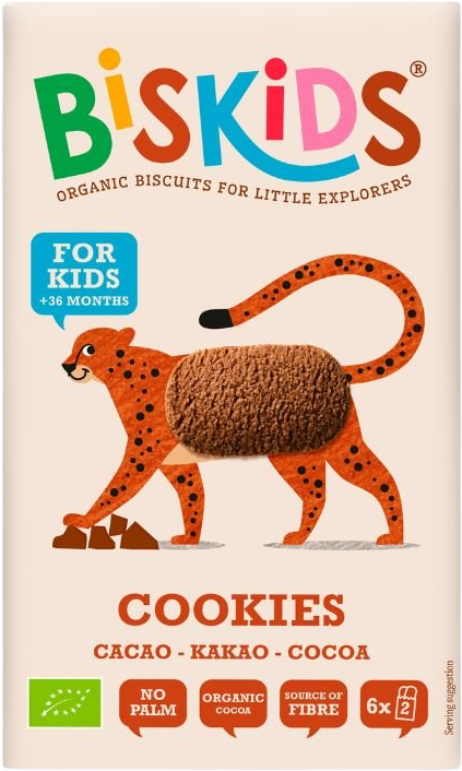 Belkorn BIO detské celozrnné kakaové sušienky 36M+ 6 x 2 ks