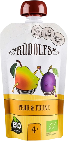 Rudolfs BIO vrecko hruška, sušená slivka 110 g