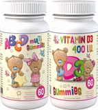 Clinical ABCD Multi Gummies + Vitamín D3 400 I.U. Gummies 2 x 60 ks