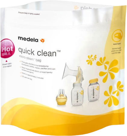 Medela Quick Clean vrecká na čistenie v mikrovlnej rúre 5 ks