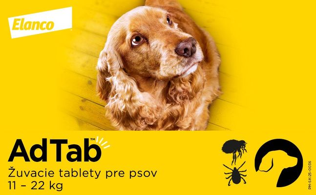 AdTab 450mg Žuvacia tableta pre psov 11-22kg