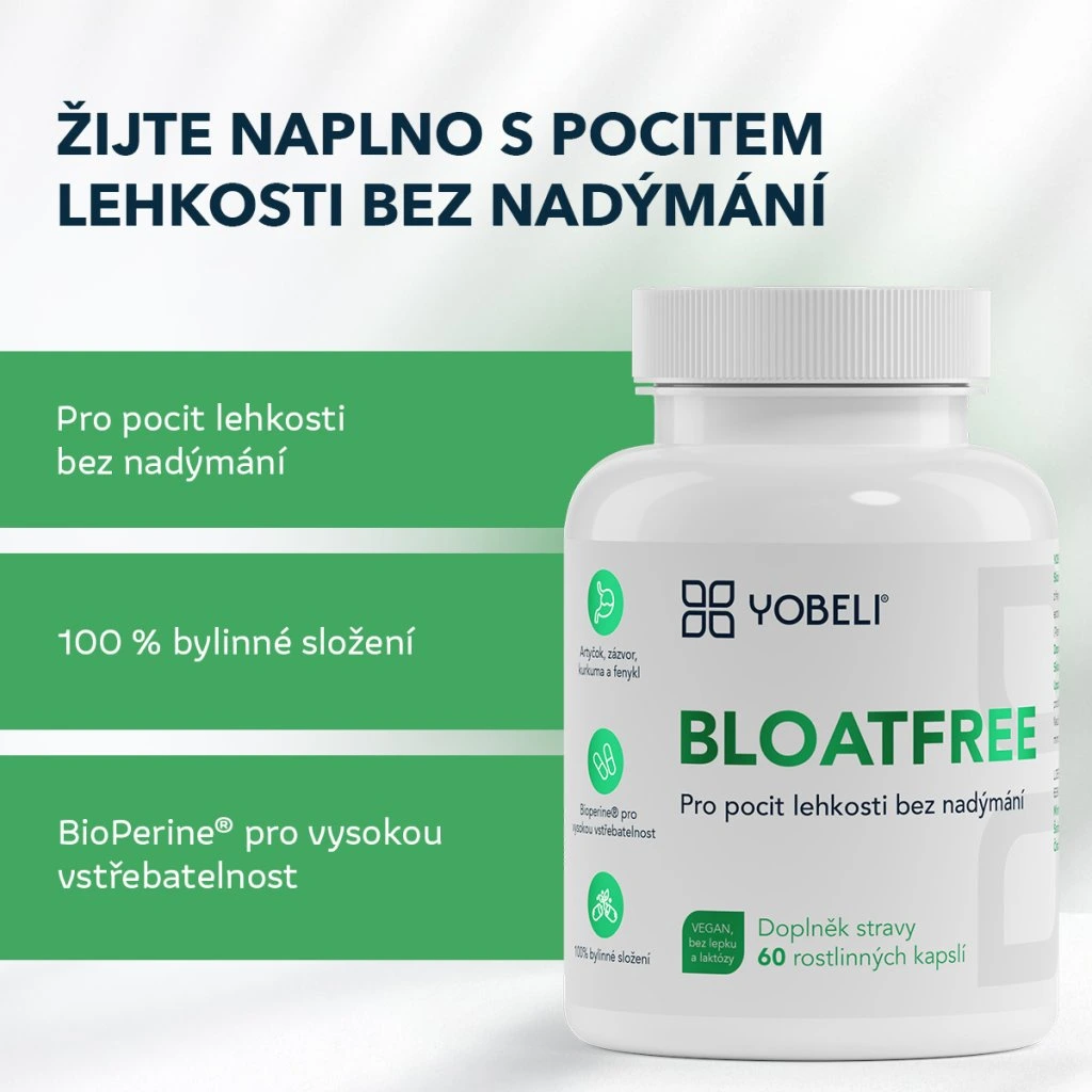 Lobey Yobeli Bloatfree - Komplex proti nadúvaniu 60 kapsúl