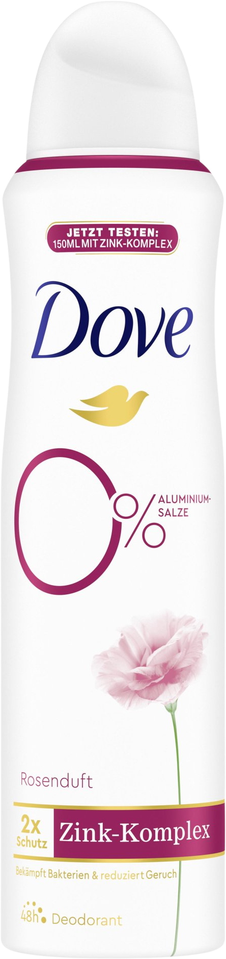 Dove 0% ALU Ruža a Jazmín deodorant sprej 150 ml