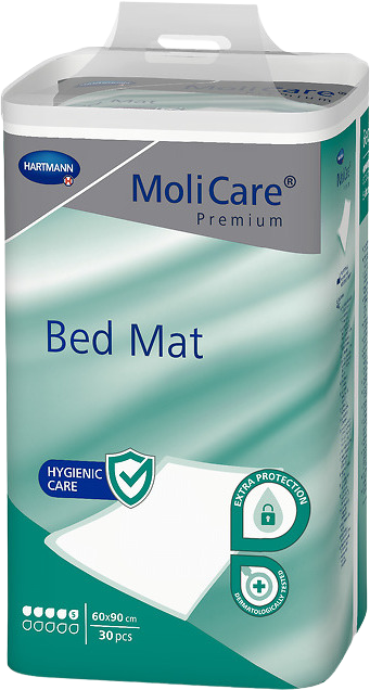 Molicare Premium Bed Mat 5 kvapiek Absorpčné podložky 60 x 90 cm 30 ks