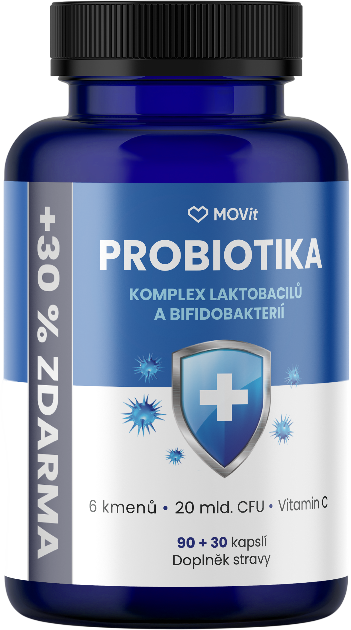 MOVit Energy Probiotiká, komplex laktobacilov a bifidobaktérií 120 kapsúl