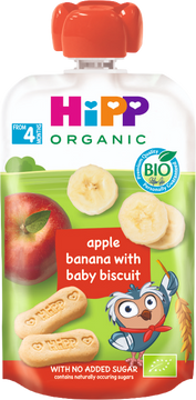 HiPP BIO Hippies Jablko-Banán-Baby sušienky 100 g
