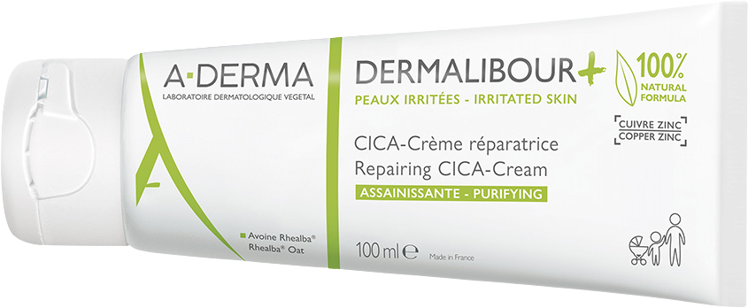 A-Derma Dermalibour+ Reparačný Cica-krém pre podráždenú pokožku 100 ml