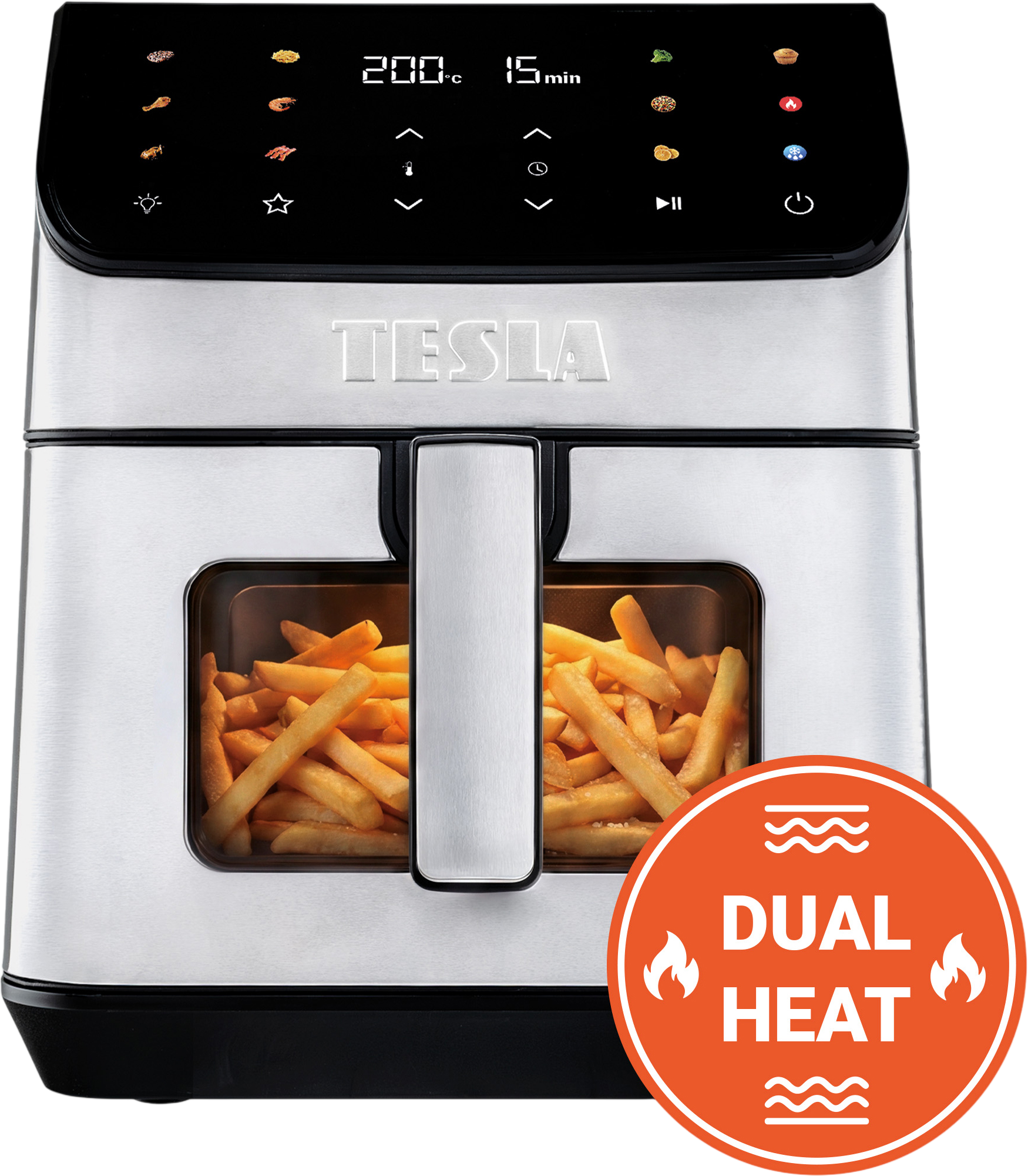Tesla AirCook DualHeat QD65 XXL - multifunkčná duálna digitálna teplovzdušná fritéza