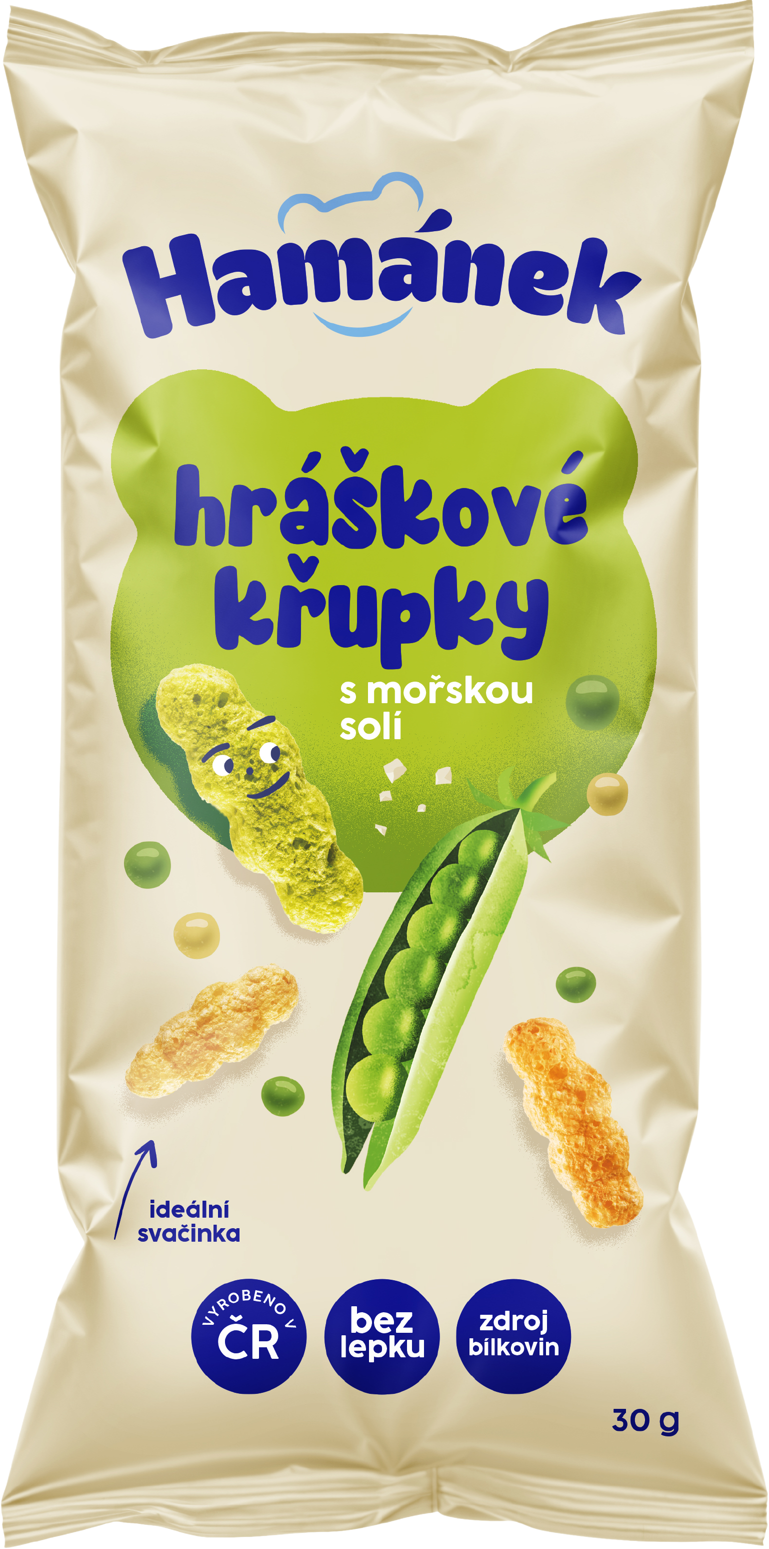 Hamánek Hráškové struky chrumky s morskou soľou 30 g