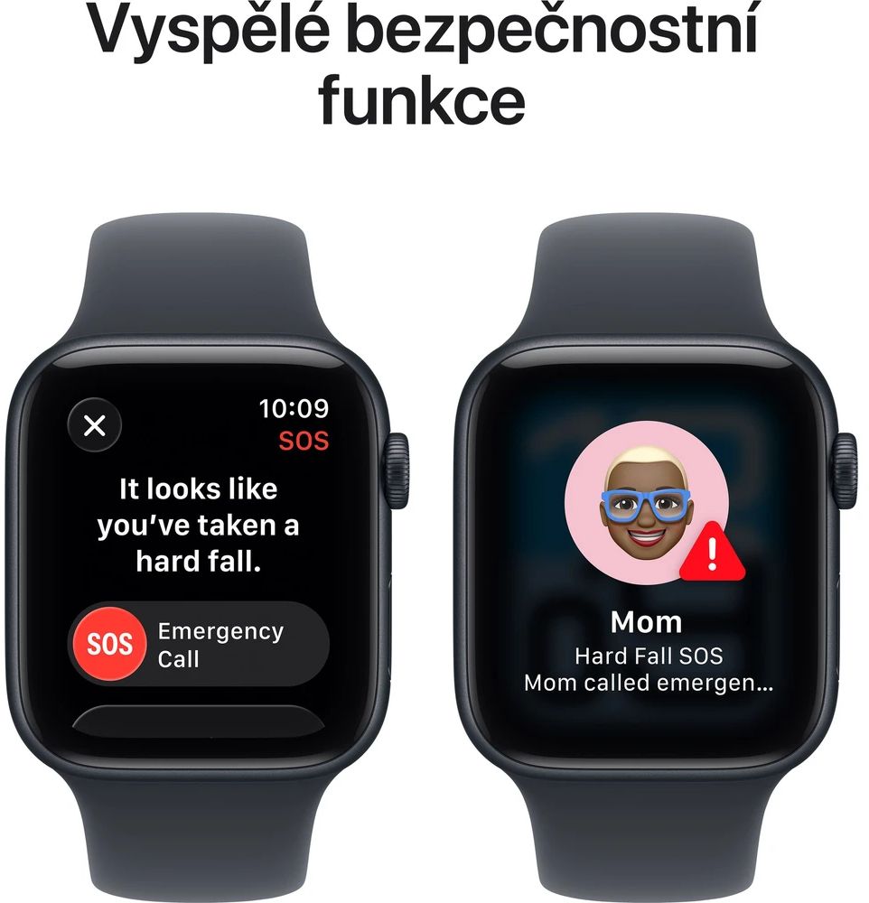 Apple Watch SE 3 Cellular 40mm Temne atramentový hliník s atramentovým športovým remienkom M/L