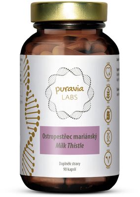 Puravia LABS Pestrec mariánsky - podpora funkcie pečene 90 x 500 mg