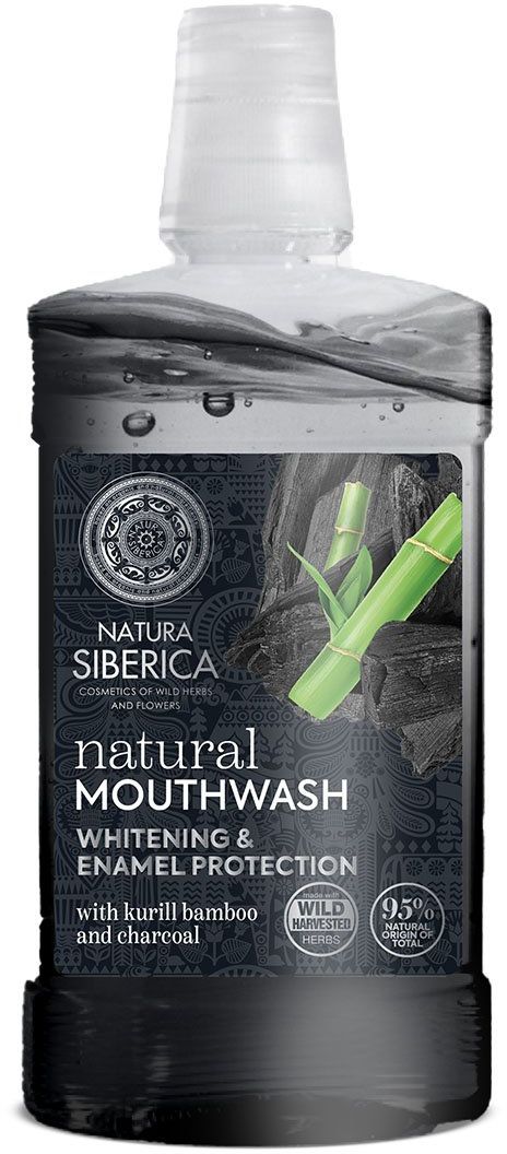 Natura Siberica Prírodná ústna voda s bambusovým uhlím 520 ml