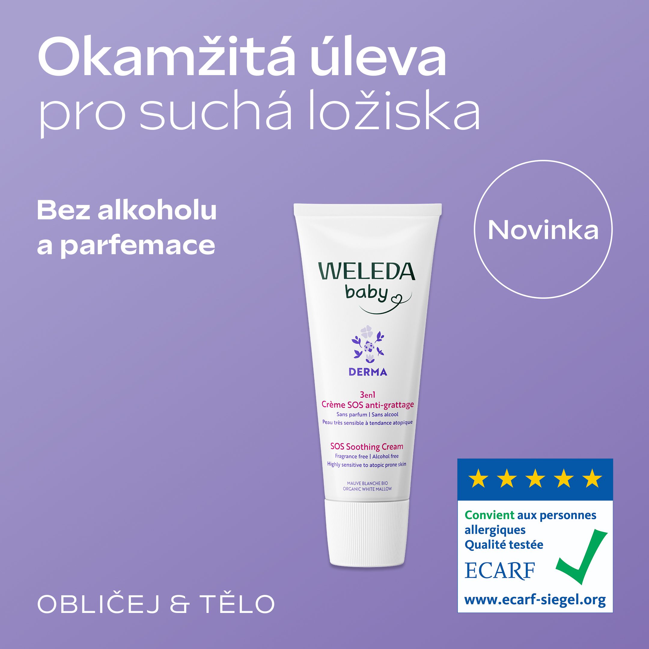 Weleda 3v1 DERMA Upokojujúci SOS krém 50 ml