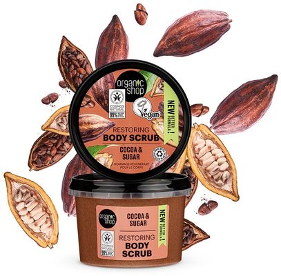 Organic Shop Obnovujúci telový peeling Kakao a cukor 250 ml