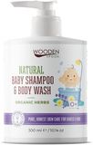 Woodenspoon Detský sprchový gél a šampón na vlasy 2v1 s bylinkami 300 ml