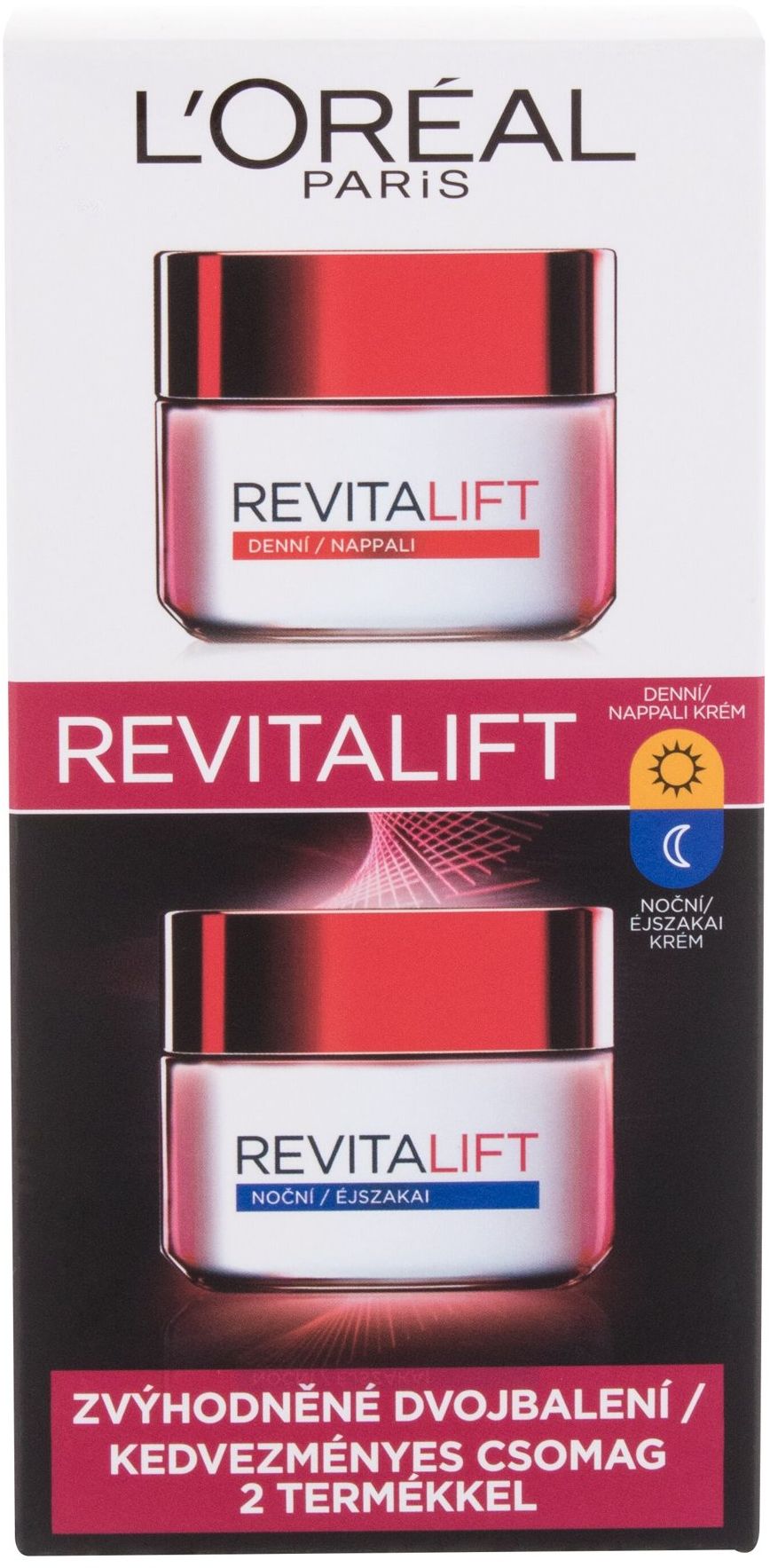 L'Oréal Paris Revitalift dvojbalenie denný a nočný krém 2 x 50 ml