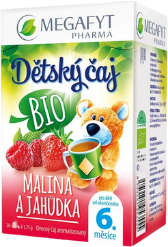 Megafyt Detský čaj Malinový a jahodový BIO 20 x 1.75 g