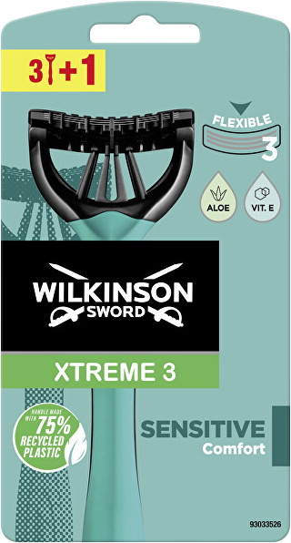 Wilkinson Sword Jednorazový holiaci strojček Xtreme3 sensitive comfort 4 ks