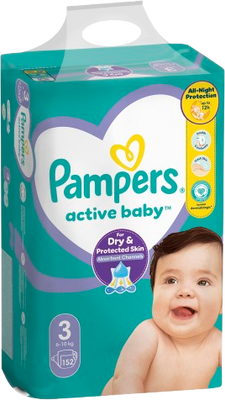 Pampers Active Baby MP+ S3 6-10 kg 152 ks