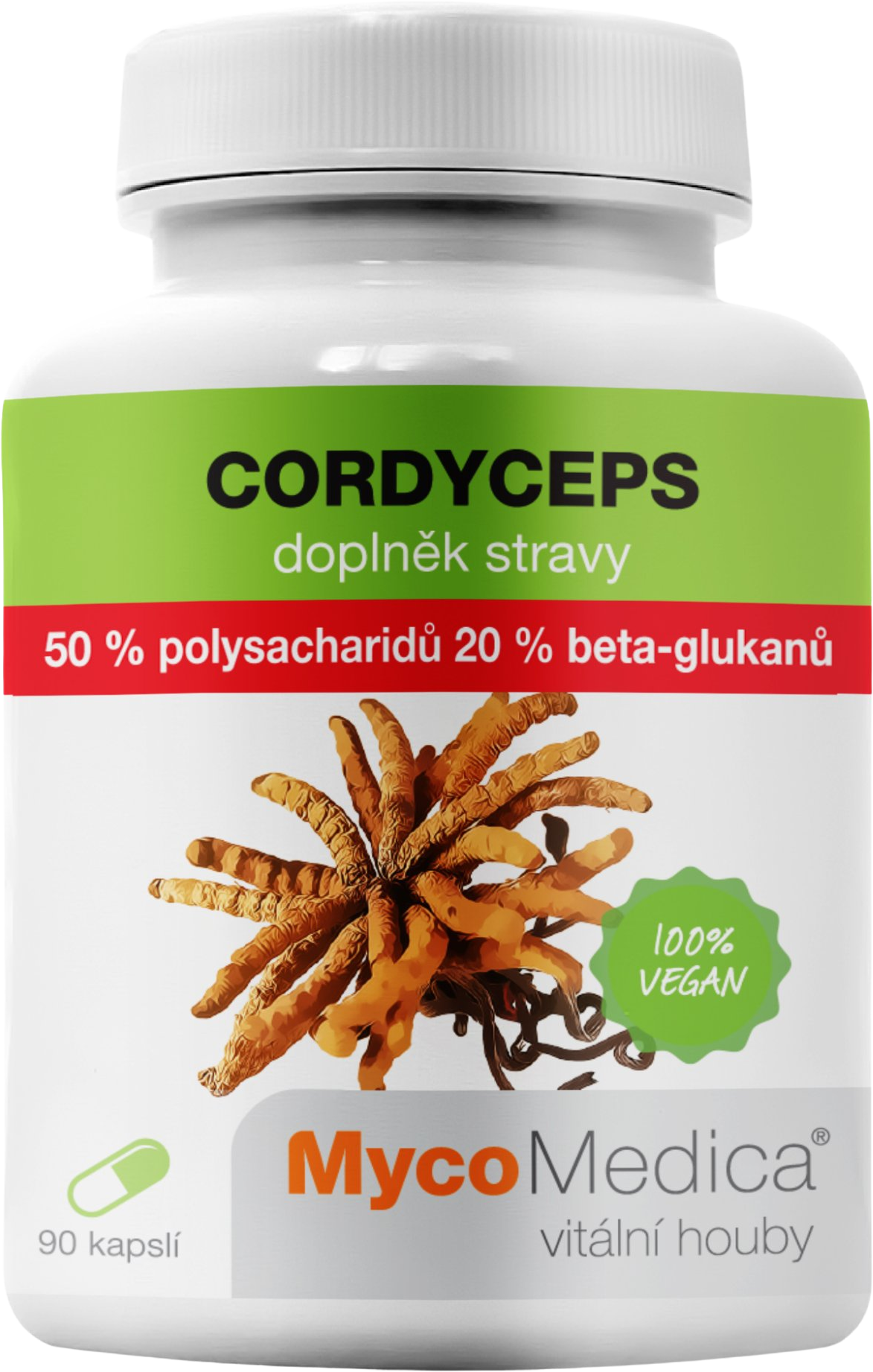 MycoMedica Cordyceps 50% 90 kapsúl