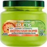 Garnier Fructis Vitamin & Strength Ultra posilňujúca Biotin Hair Bomb maska na slabé vlasy, 320 ml
