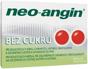 Neo-angin bez cukru 24 pastiliek