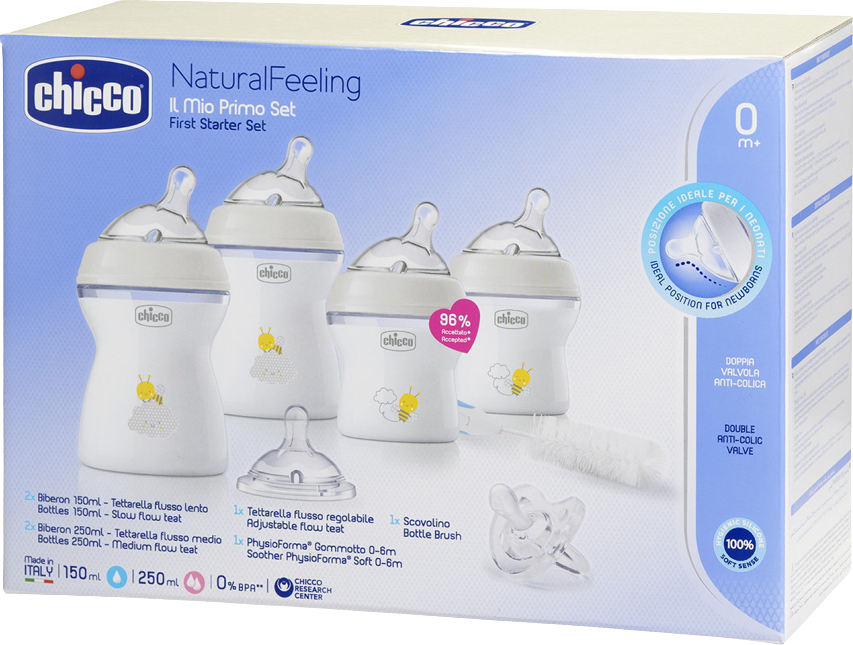 Chicco Sada novorodenecká štartovacia Natural Feeling neutral 0m+