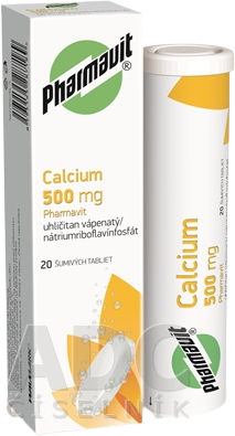 Pharmavit Calcium 500 mg 20 šumivých tabliet