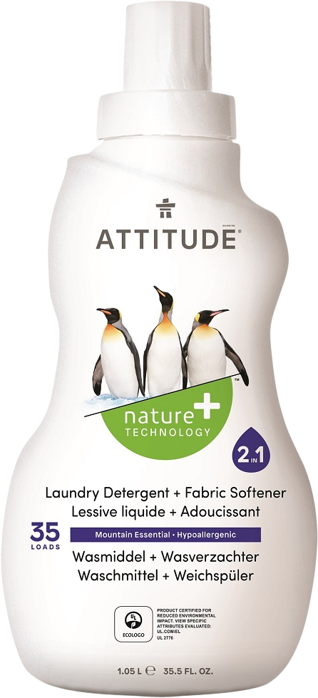 Attitude Prací gél a aviváž 2v1 s vôňou Mountain Essentials 1.05 l