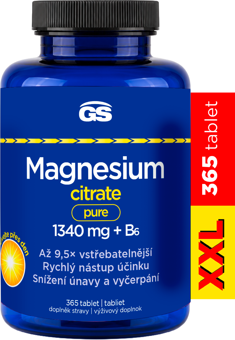 GS Magnesium citrate pure 1340 mg + B6 365 tabliet