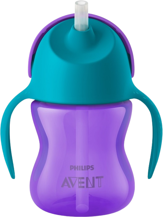 Philips Avent Hrnček so slamkou od 9 mesiacov s držadlami dievča 200 ml